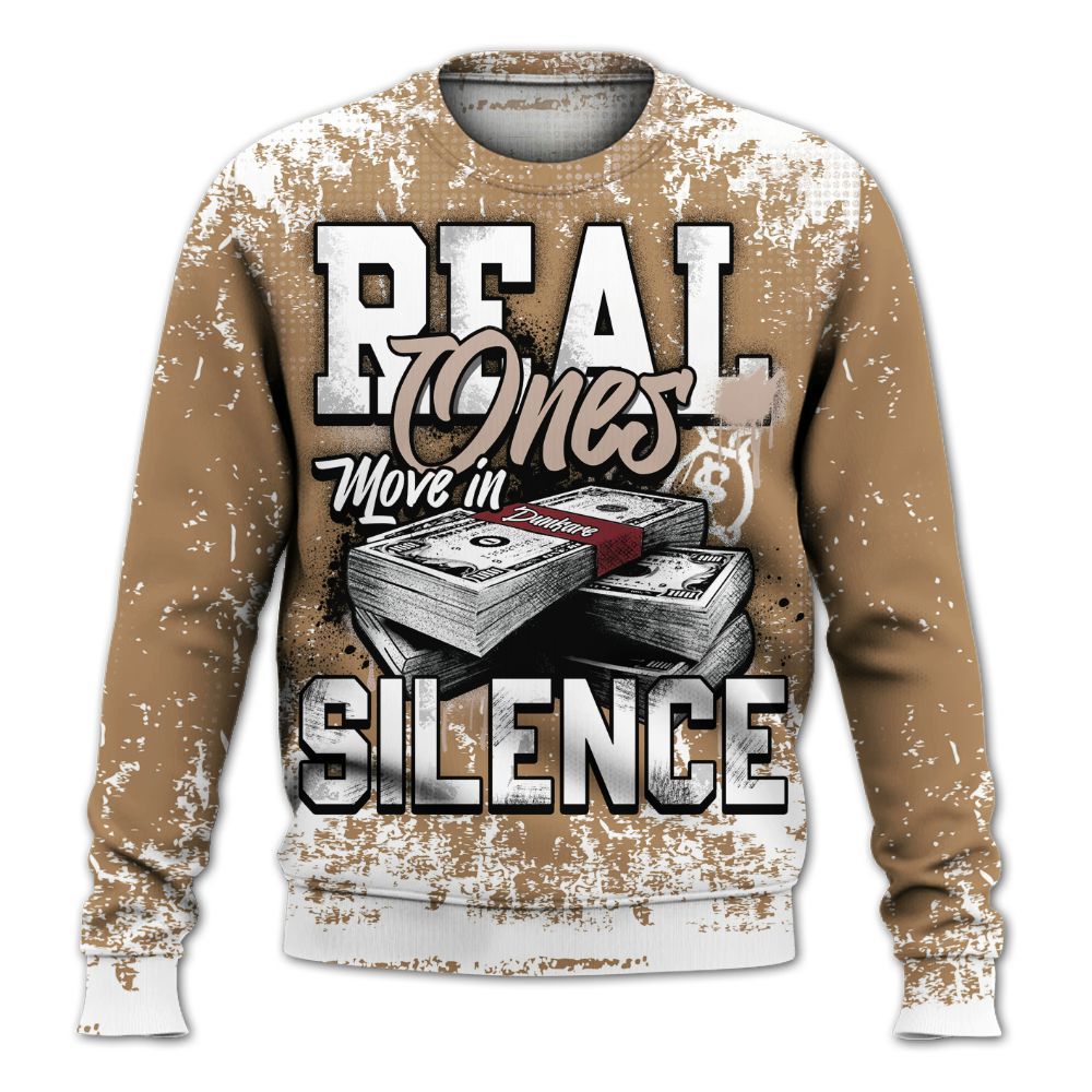 Sweatshirt To Match Kobe 4 Gold Medal - Move In Silence Money Street Retro All Over Print