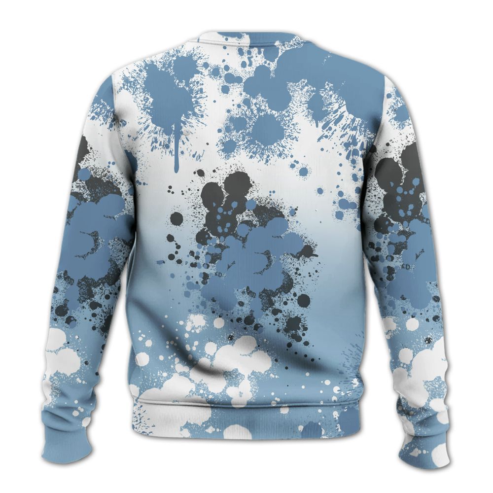 Sweatshirt To Match High University Blue 1s - God Blessed Ink Drip All Over Print