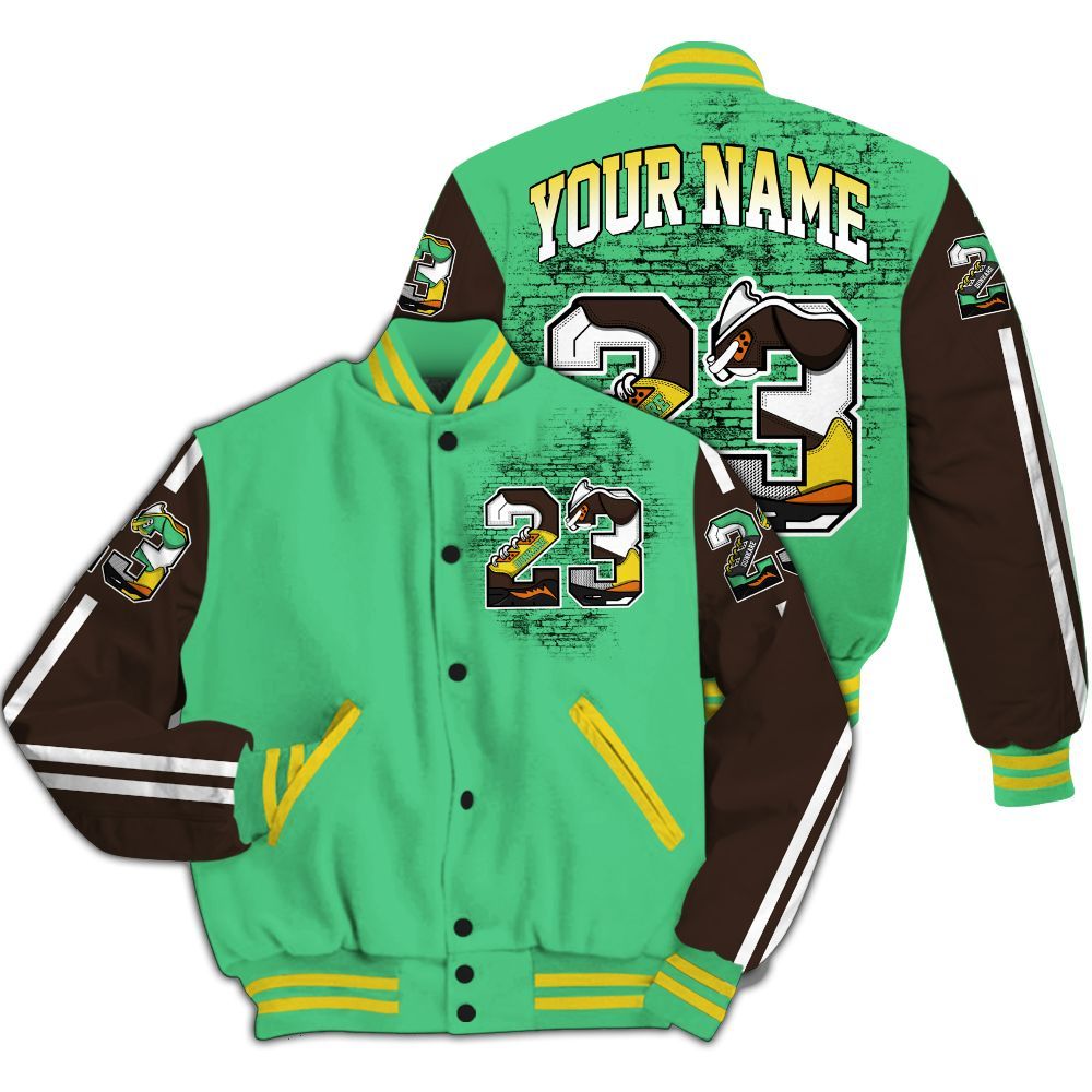Varsity Jacket To Match SB Dunk Low Tourmaline Shirt, Custom Name 23 5s All Over Print