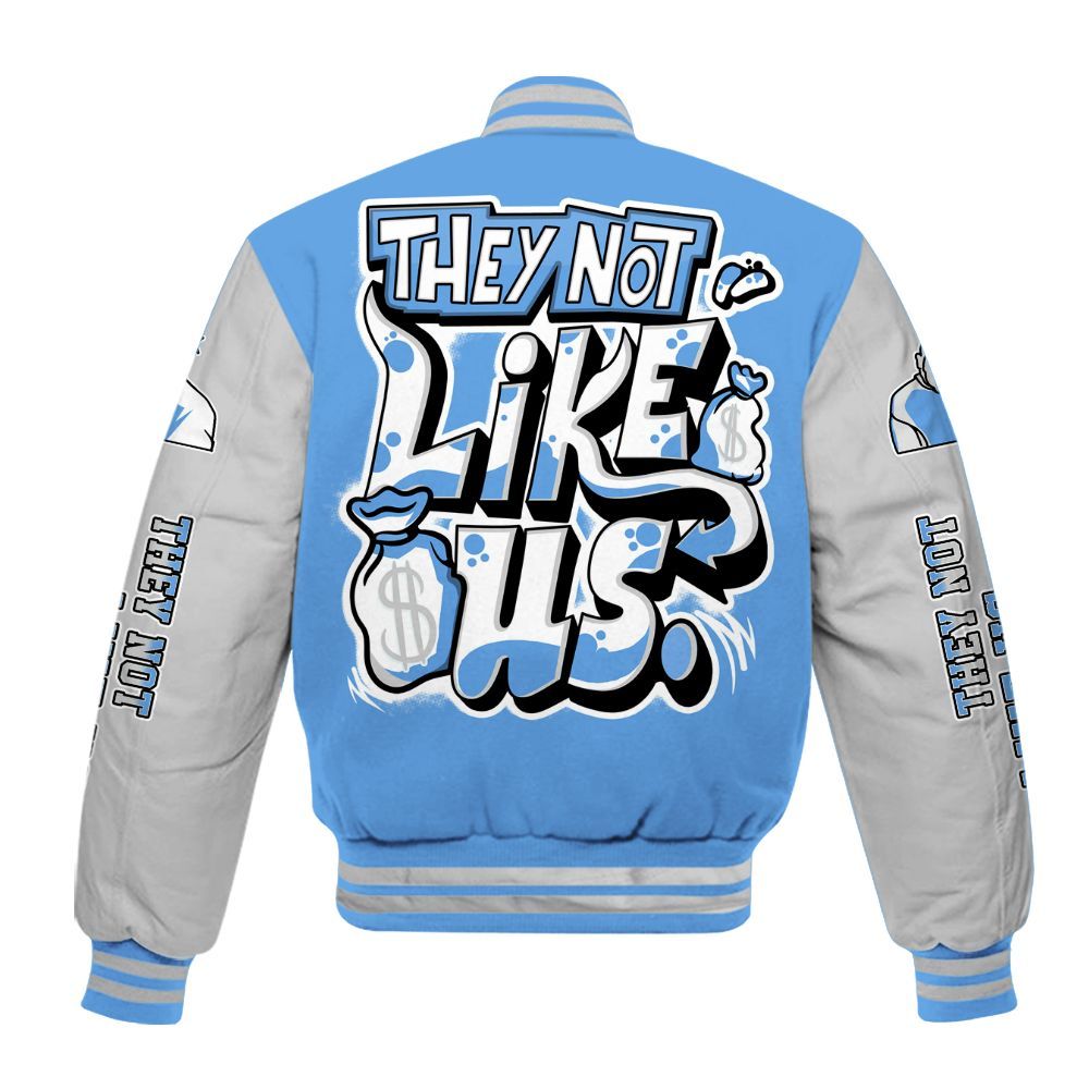 Varsity Jacket To Match University Blue 6s - Dislike Us Graphic All Over Print