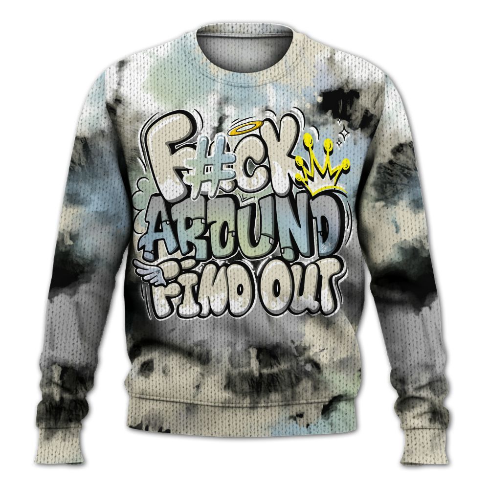 Knitted Sweater To Match Joins Year Of The Snake 5s - Tie Dye FK Around Find Out