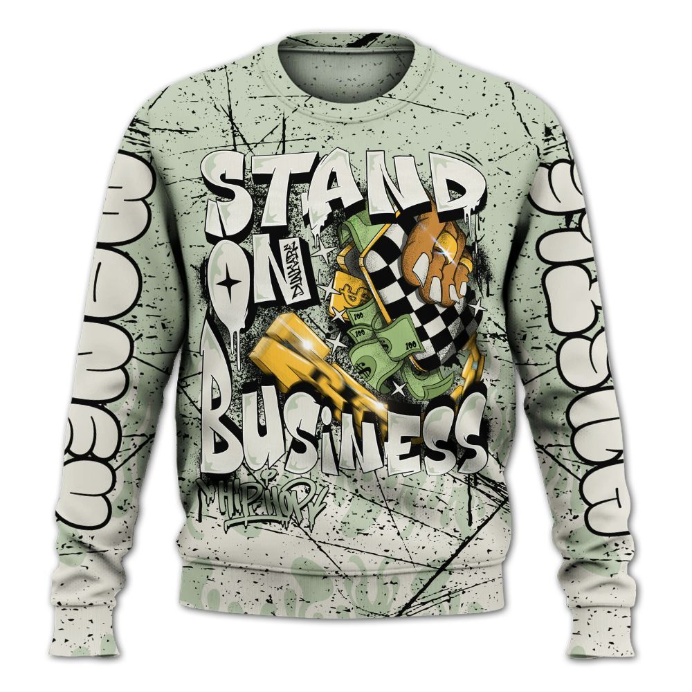 Sweatshirt To Match Seafoam Sail 4s - Stand Business Graffiti All Over Print