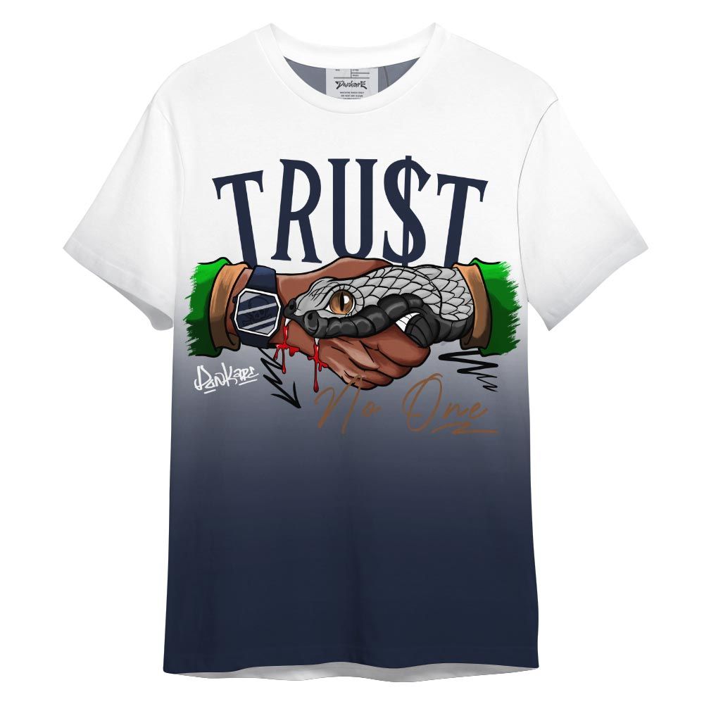 Shirt To Match Midnight Navy 13s - Snake Trust No One Drip Shirt Outfit 1505 NCT