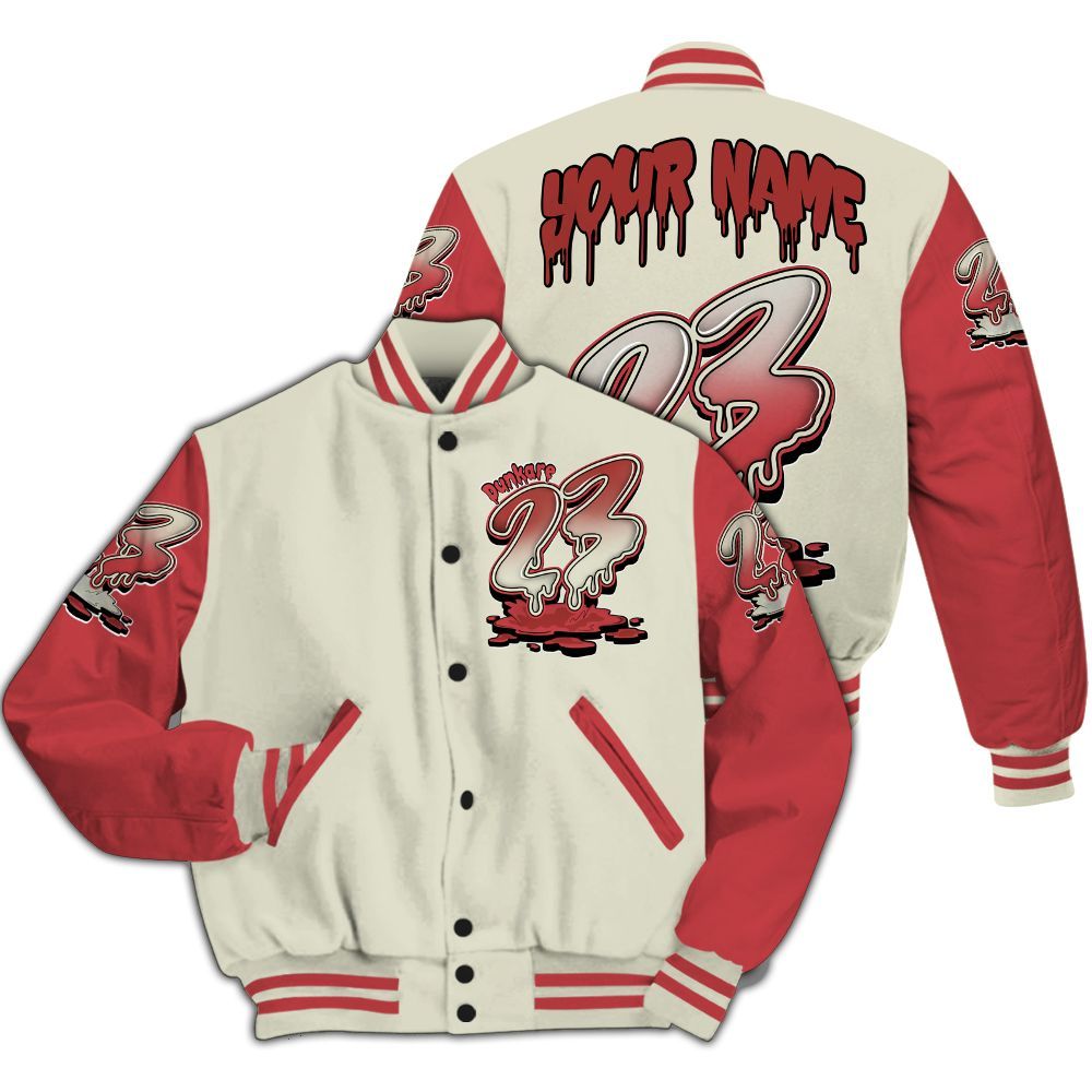 Varsity Jacket To Match Valentine's Day 2026 4s - Custom Name 23 Drip All Over Print