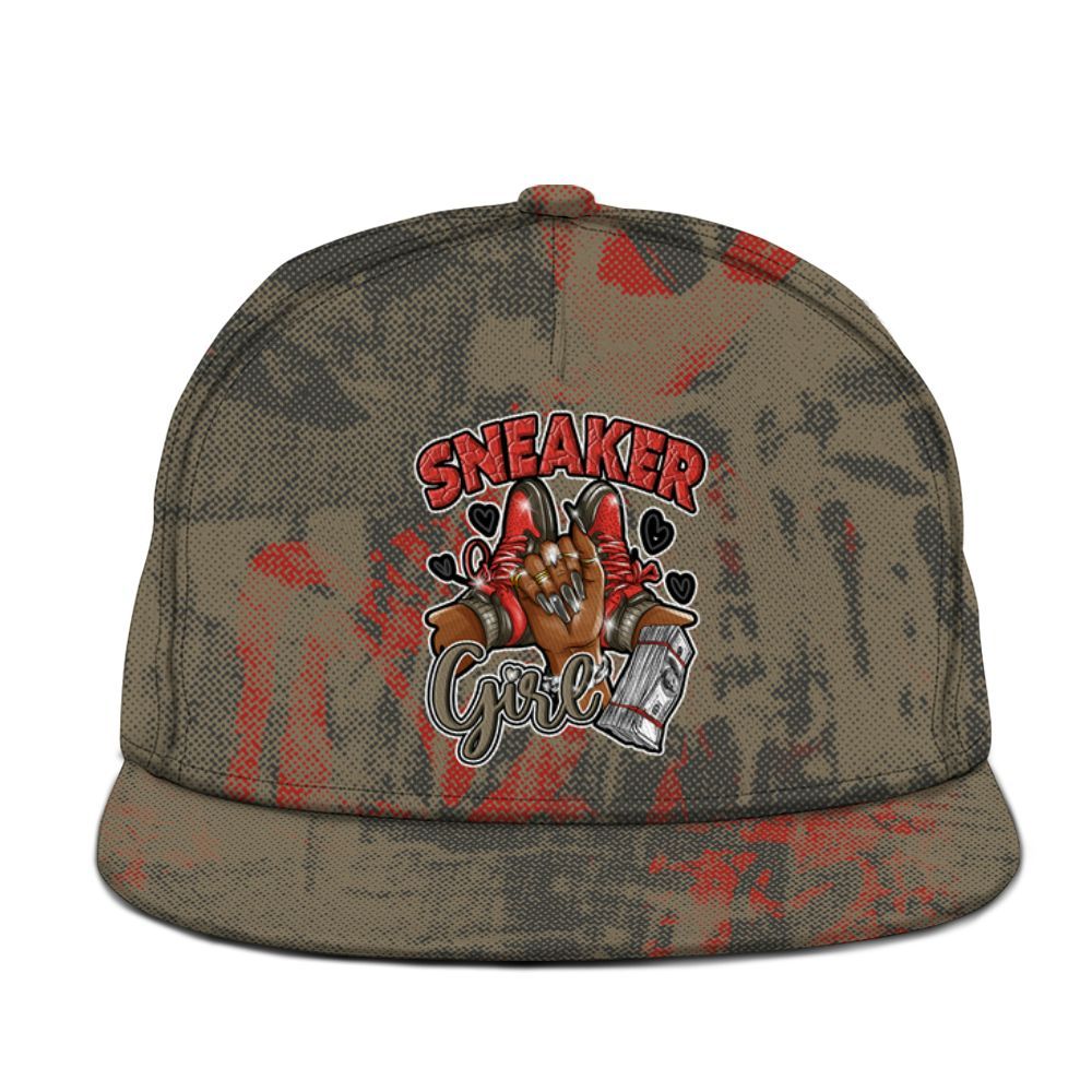 Snapback To Match Olive 9s - Sneakerz Girlz Heart Grunge Graphic