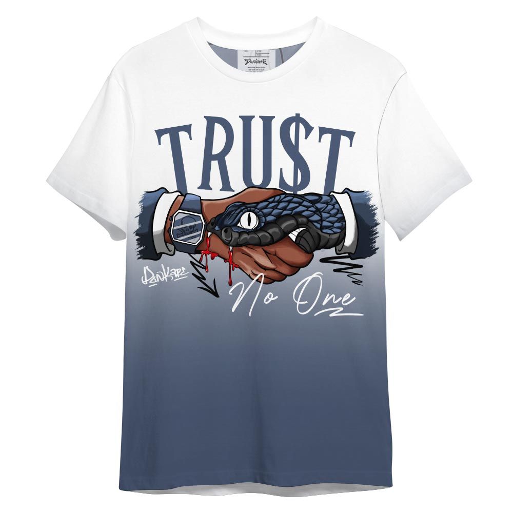 Shirt To Match Low Diffused Blue 11s - Snake Trust No One Drip Shirt Outfit 1505 NCT