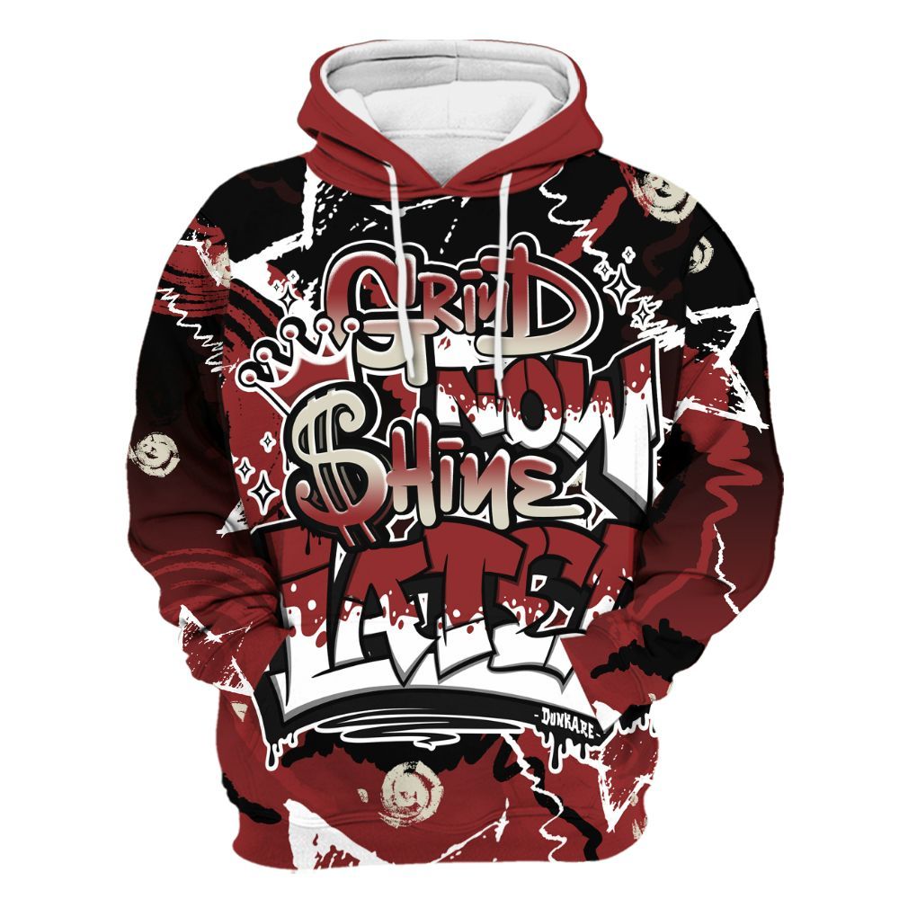 Hoodie To Match High 85 Bred 1s - Grind Shine Later Drip All Over Print