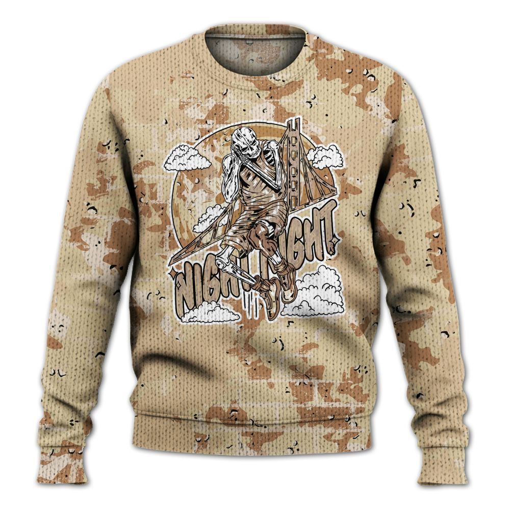 Knitted Sweater To Match Desert Camo 3s - Seeya Skeleton Brick