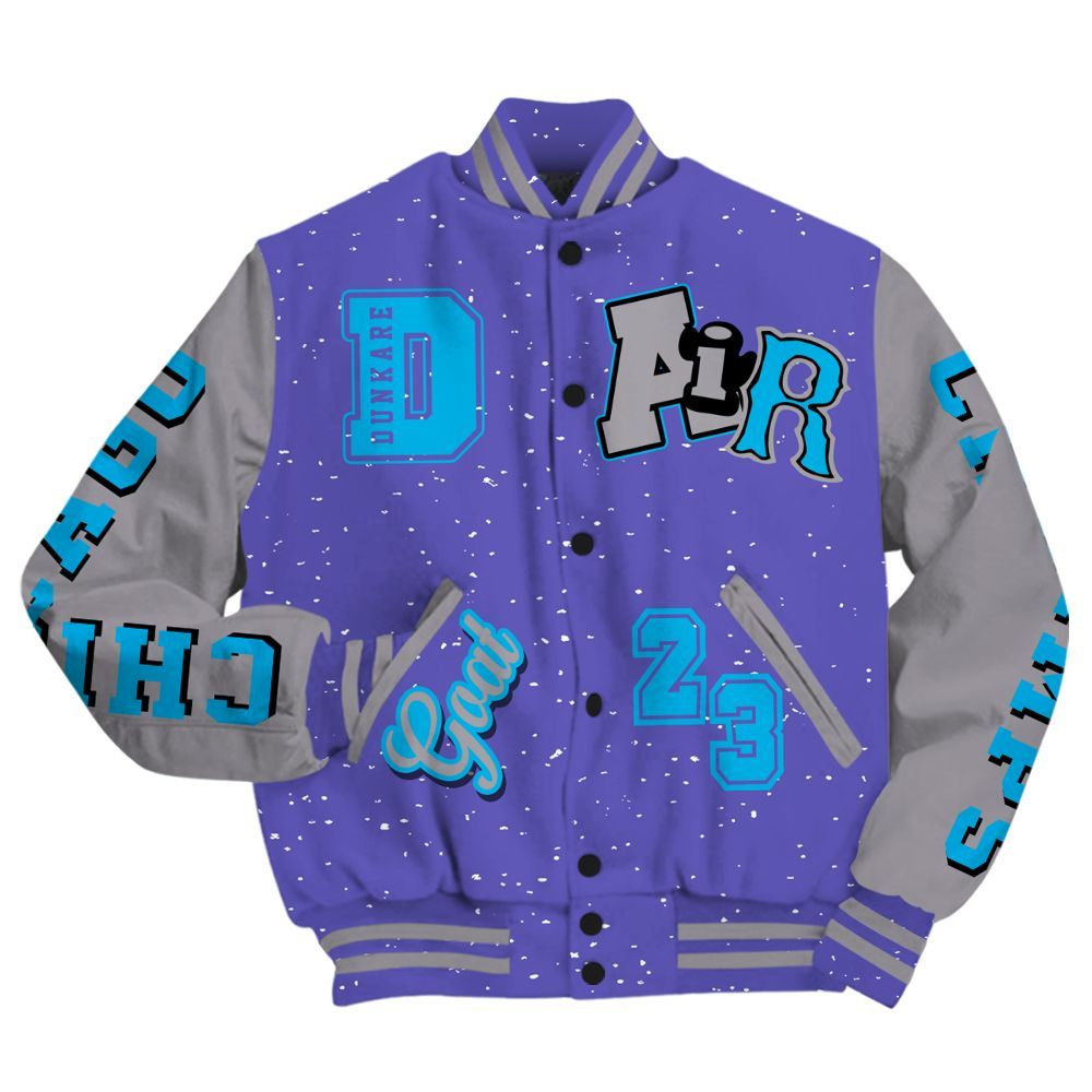Varsity Jacket To Match Retro Aqua 8s - AIR Number 23 GOAT All Over Print