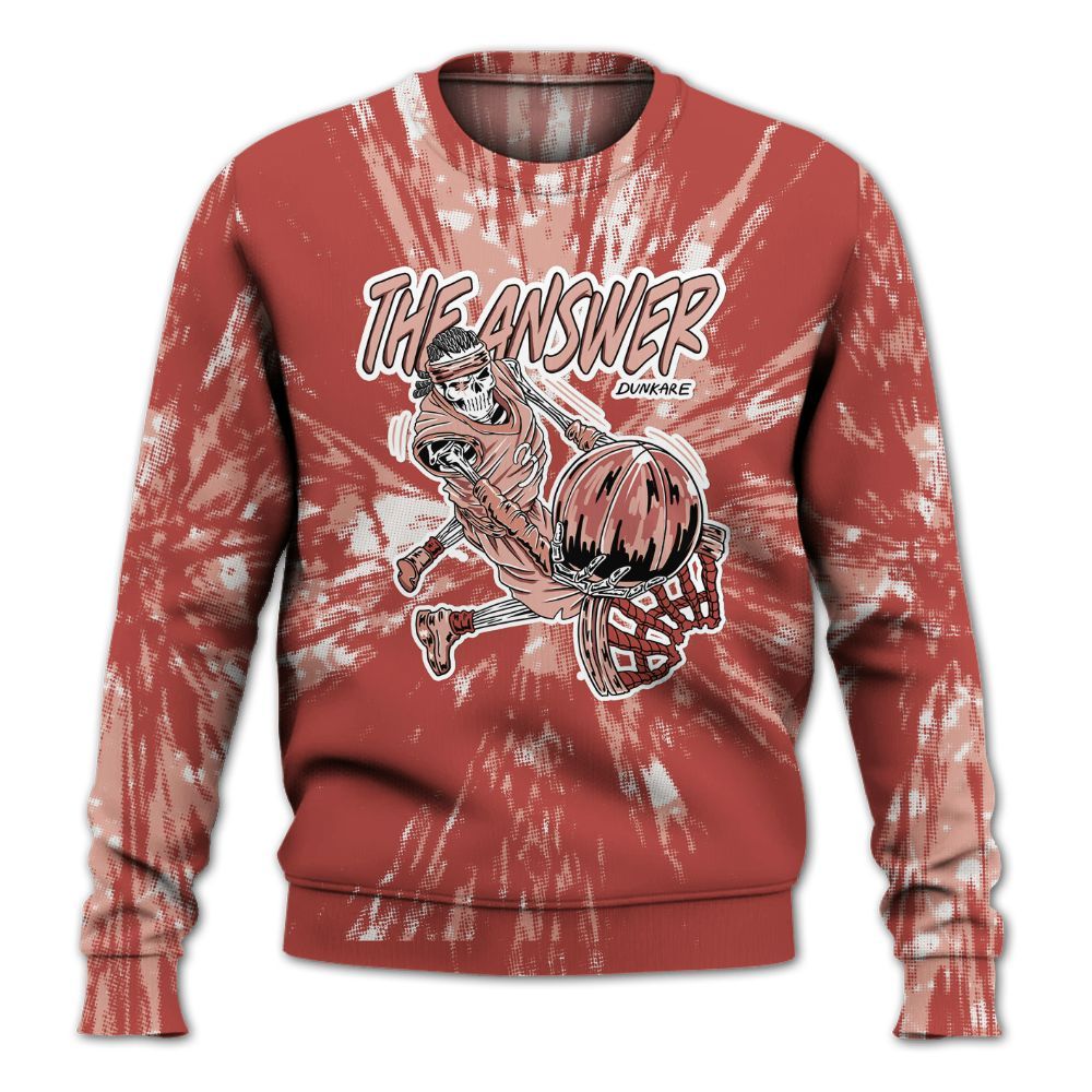 Sweatshirt To Match Dune Red 13s - The Answer Skeleton Luxury All Over Print