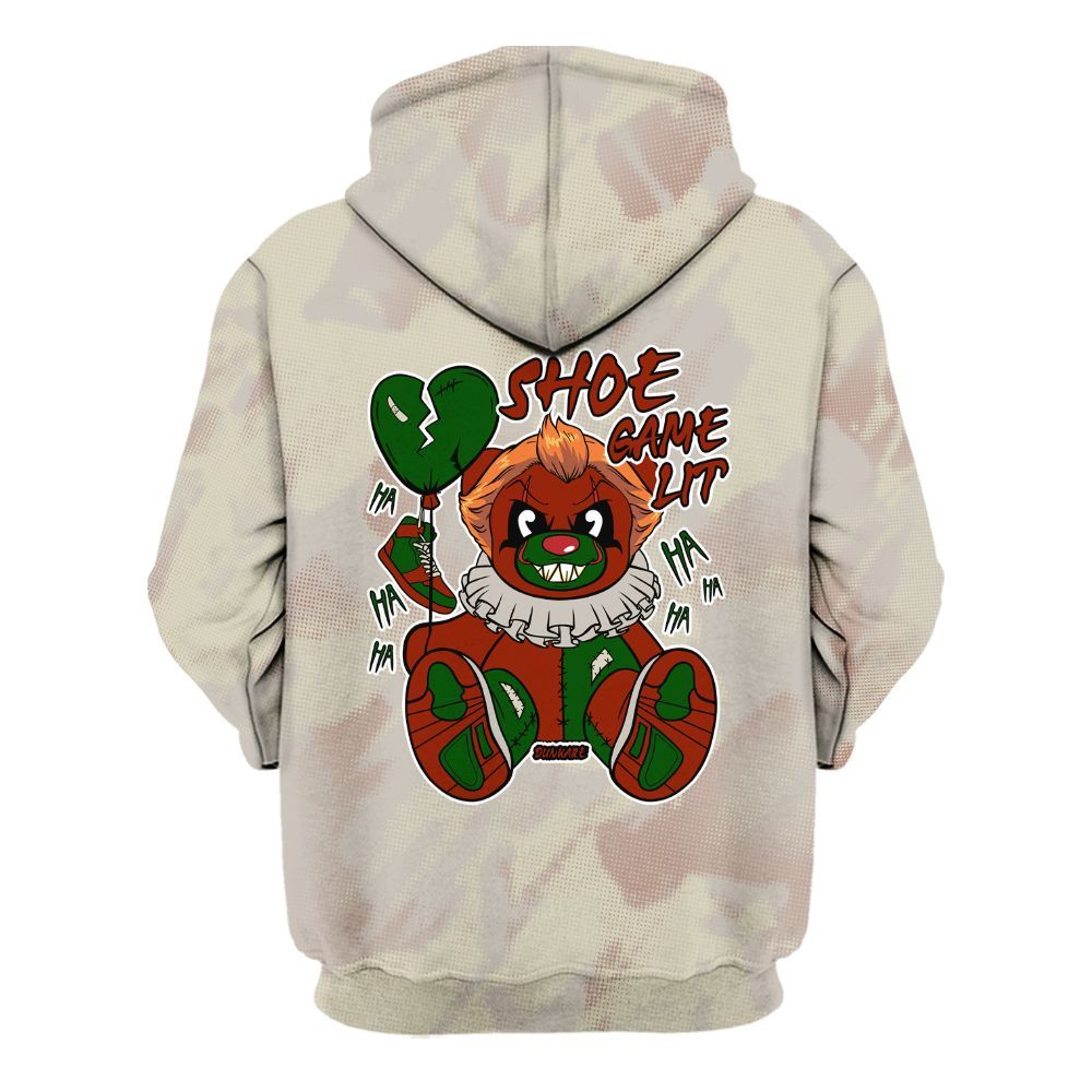 Hoodie To Match El Grito 5s - Shoe Game Bear Abstract Halftone All Over Print