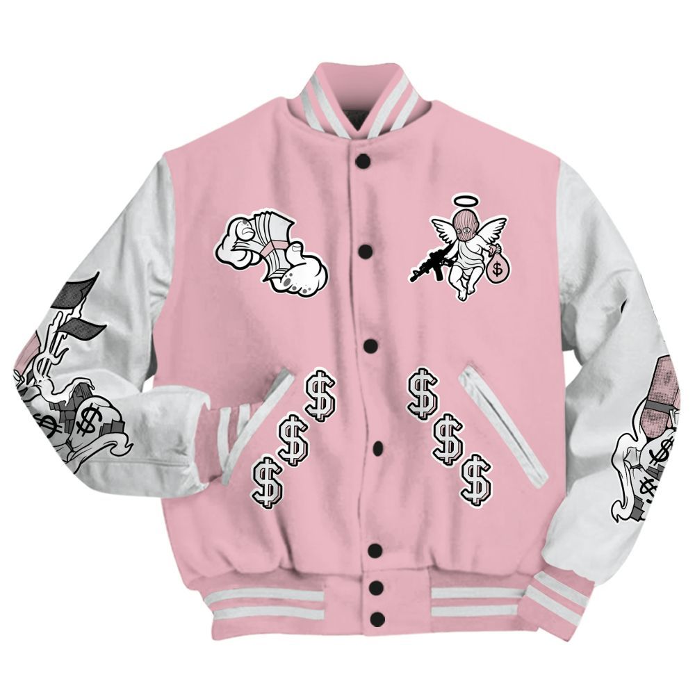 Varsity Jacket To Match Air Max DN Pink Foam - Ones Move In Silence Graphic All Over Print