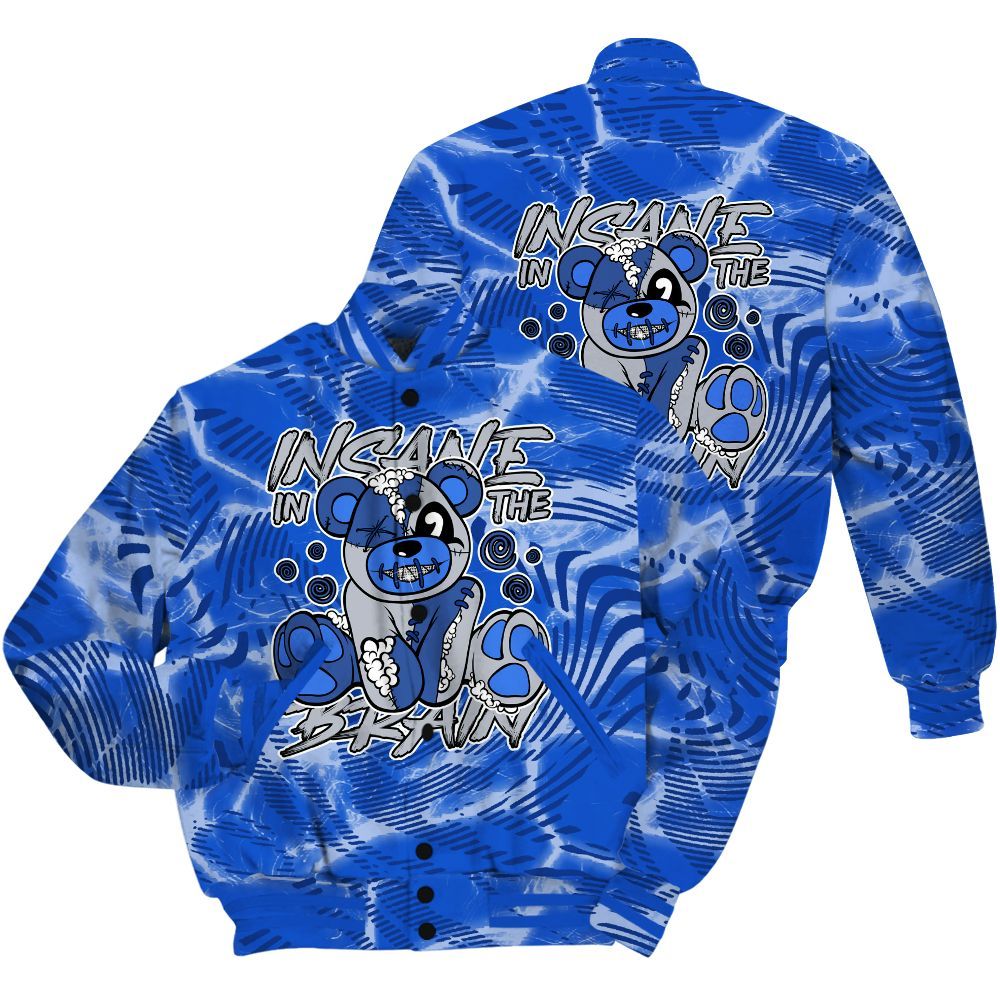 Varsity Jacket To Match Air Foamposite One Royal Shirt - Insanes Bear Fume All Over Print