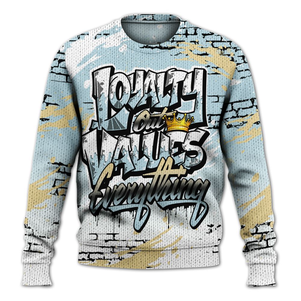 Knitted Sweater To Match Low Year Of The Snake 11s - Values Of Loyalty Drip