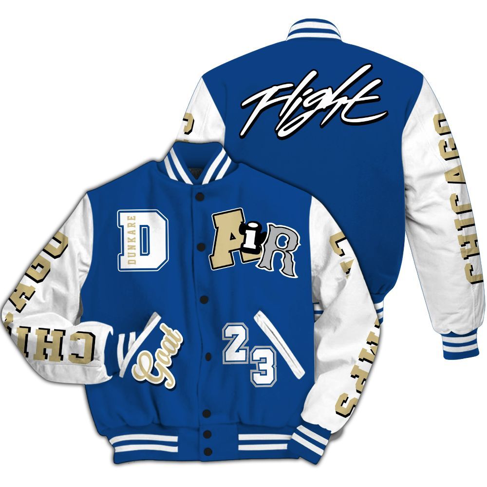 Varsity Jacket To Match Air Ship Royal Blue - AIR Number 23 GOAT All Over Print