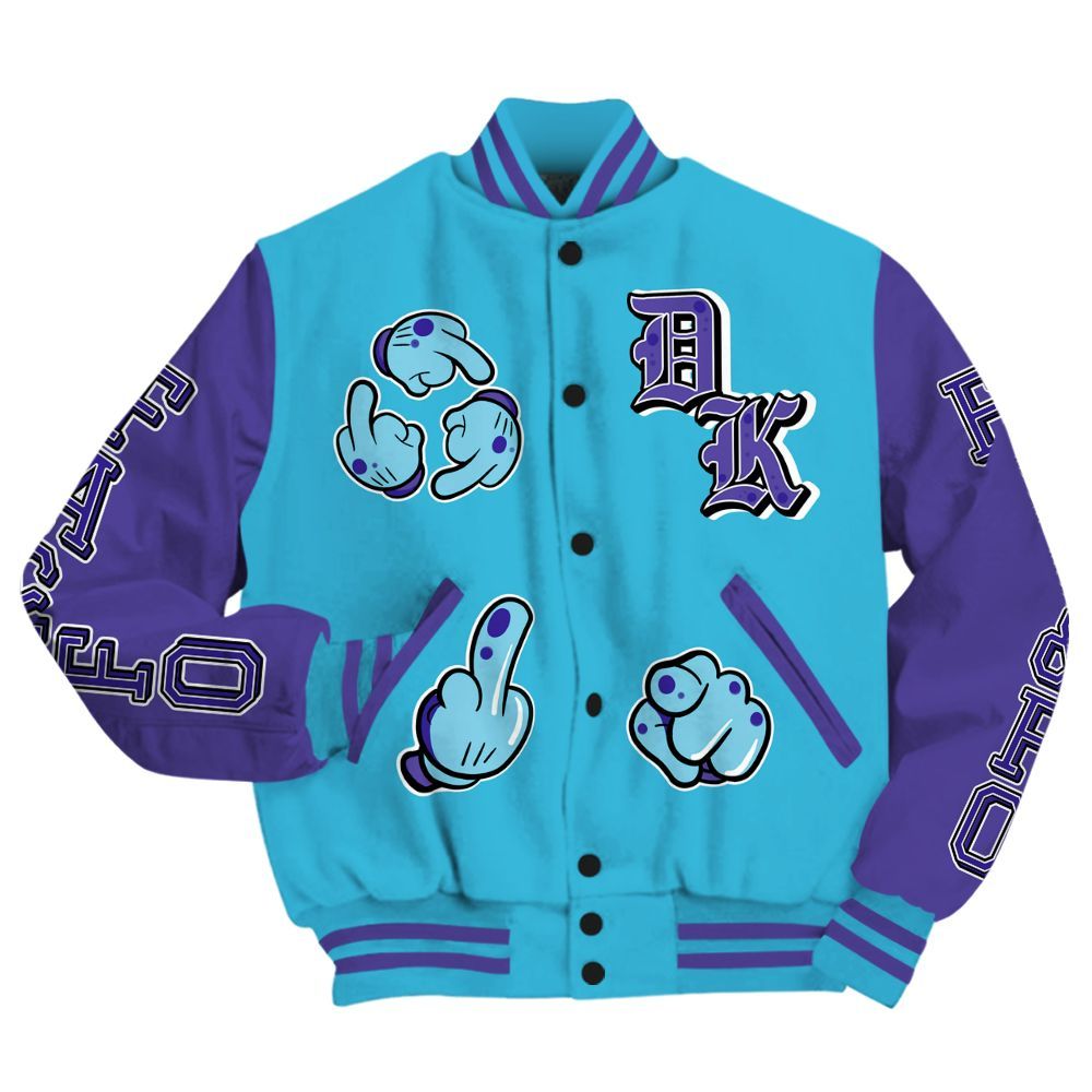 Varsity Jacket To Match Retro Aqua 6s - F Around Find Out Graphic All Over Print