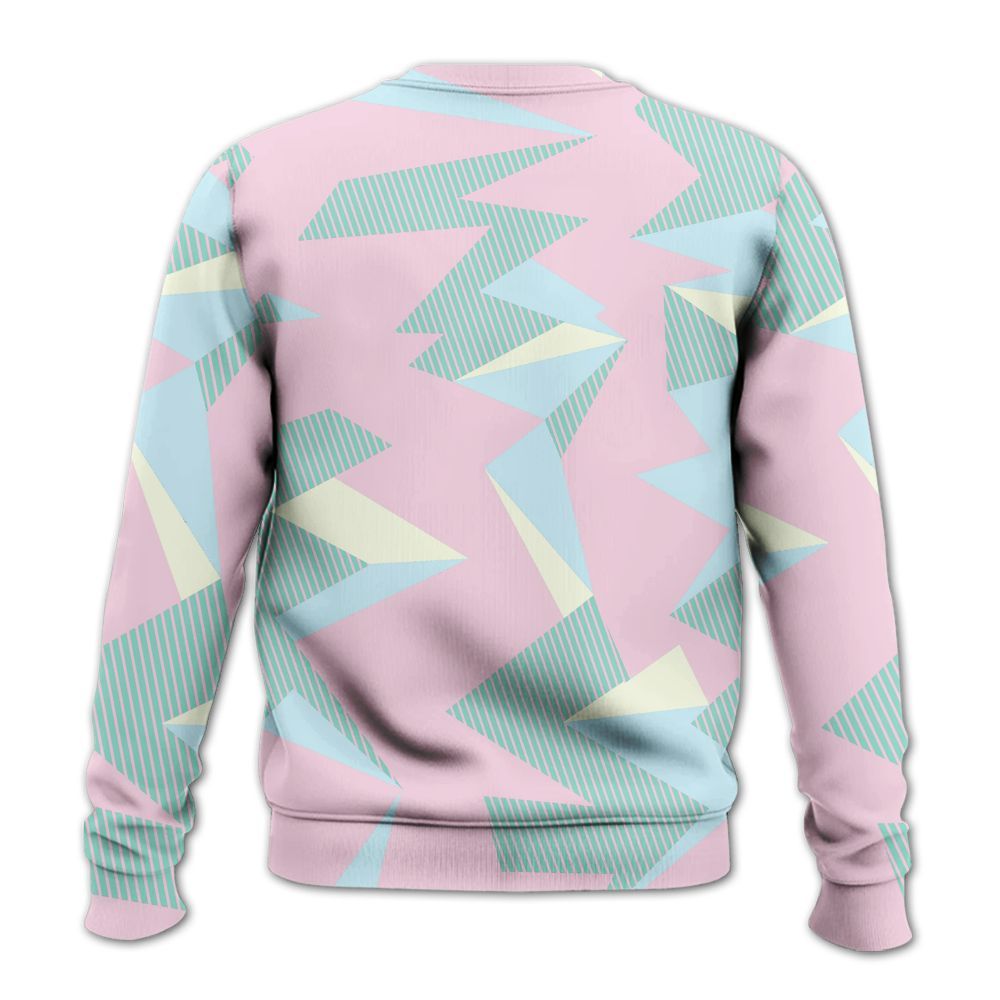 Sweatshirt To Match Retro Easter 5s - Geometric Camouflage Pattern All Over Print