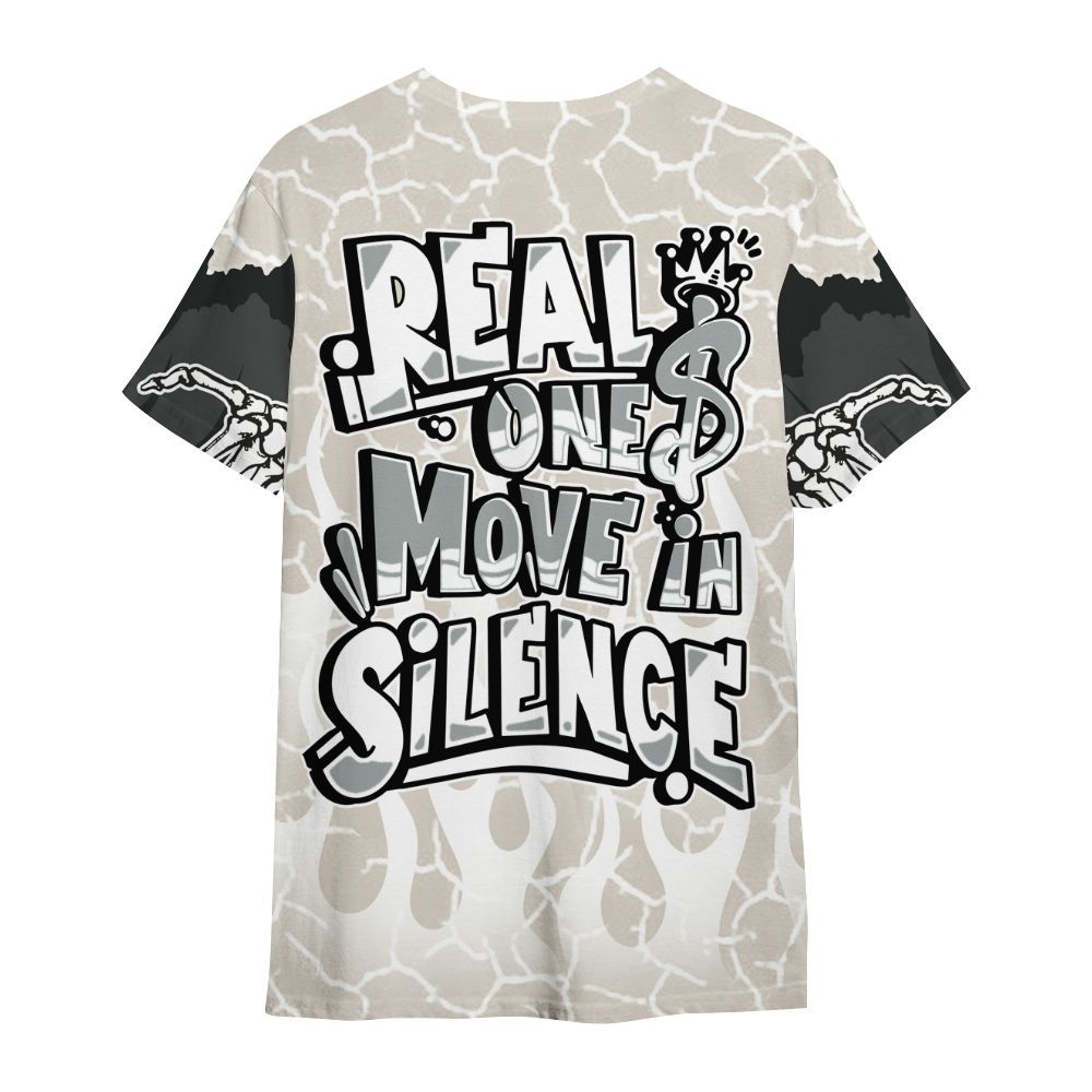 Shirt To Match Retro Pure Money 3s - Ones Move In Silence Graphic Trapped All Over Print