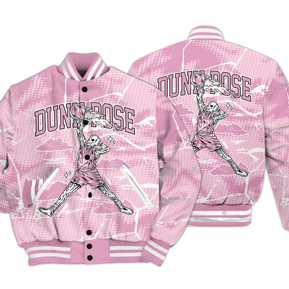 Varsity Jacket To Match Orchid 4s - Pose Skeleton Crack Varsity Jacket Unisex