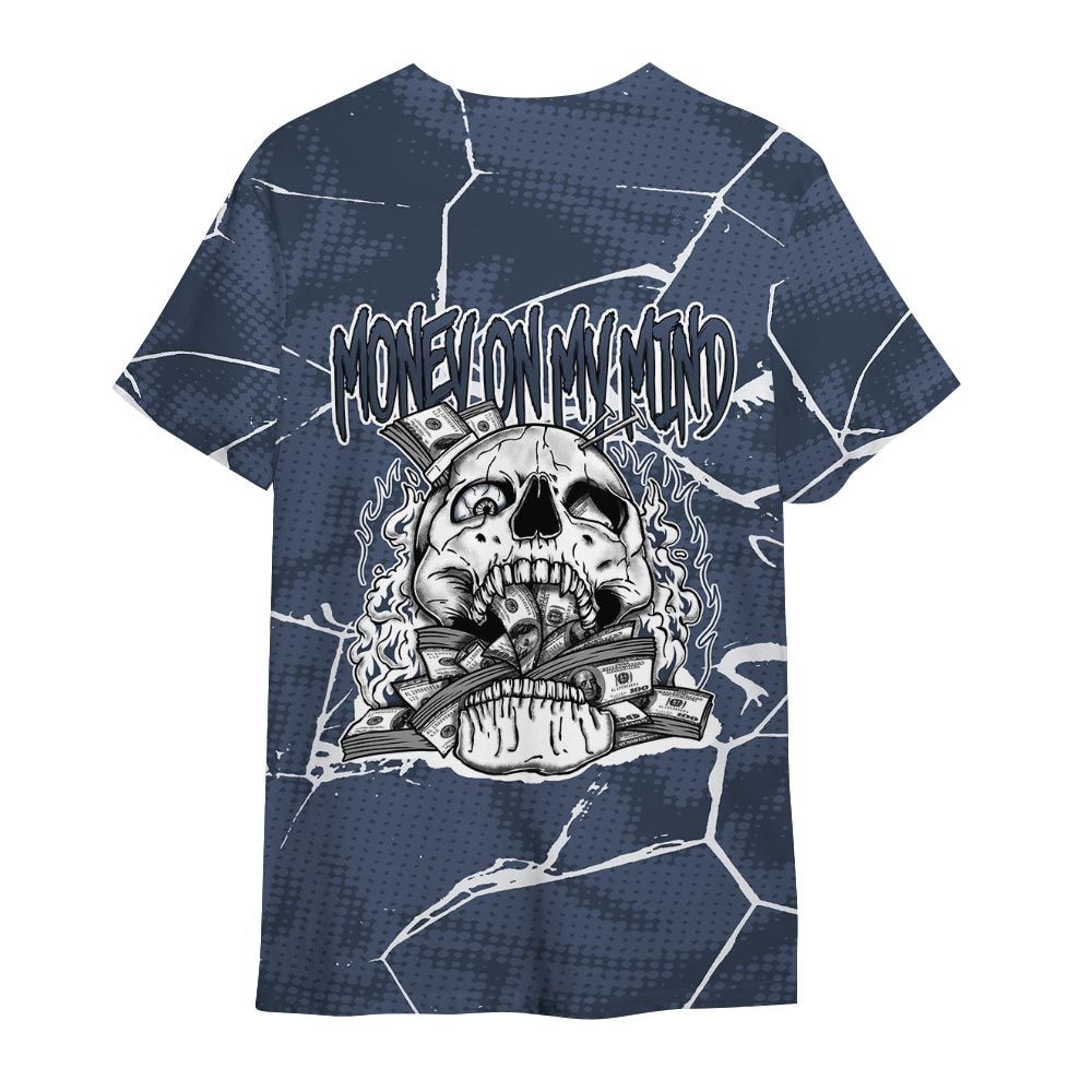 Shirt To Match Low Diffused Blue 11s - MOMM Skeleton Crack Shirt Unisex