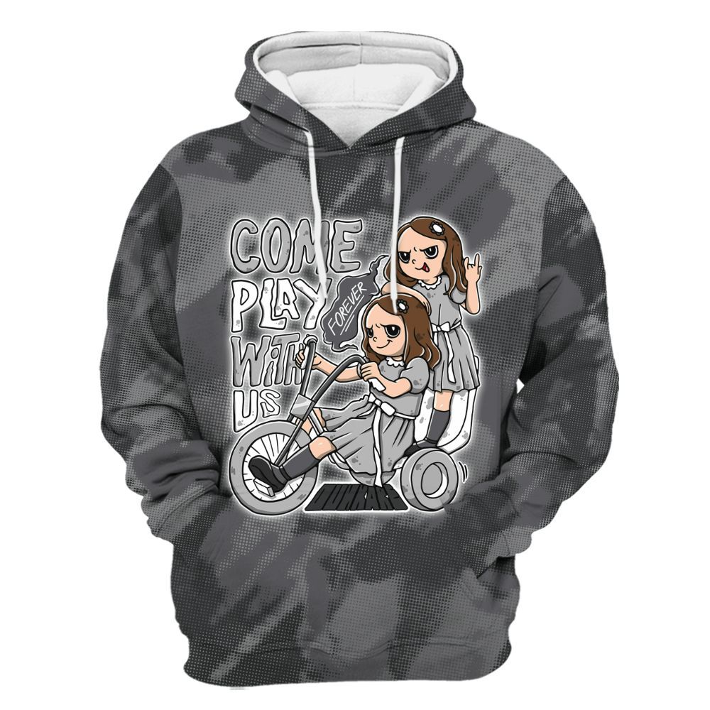 Hoodie To Match White Thunder 4s - Come Hangout Halloween Abstract Halftone All Over Print