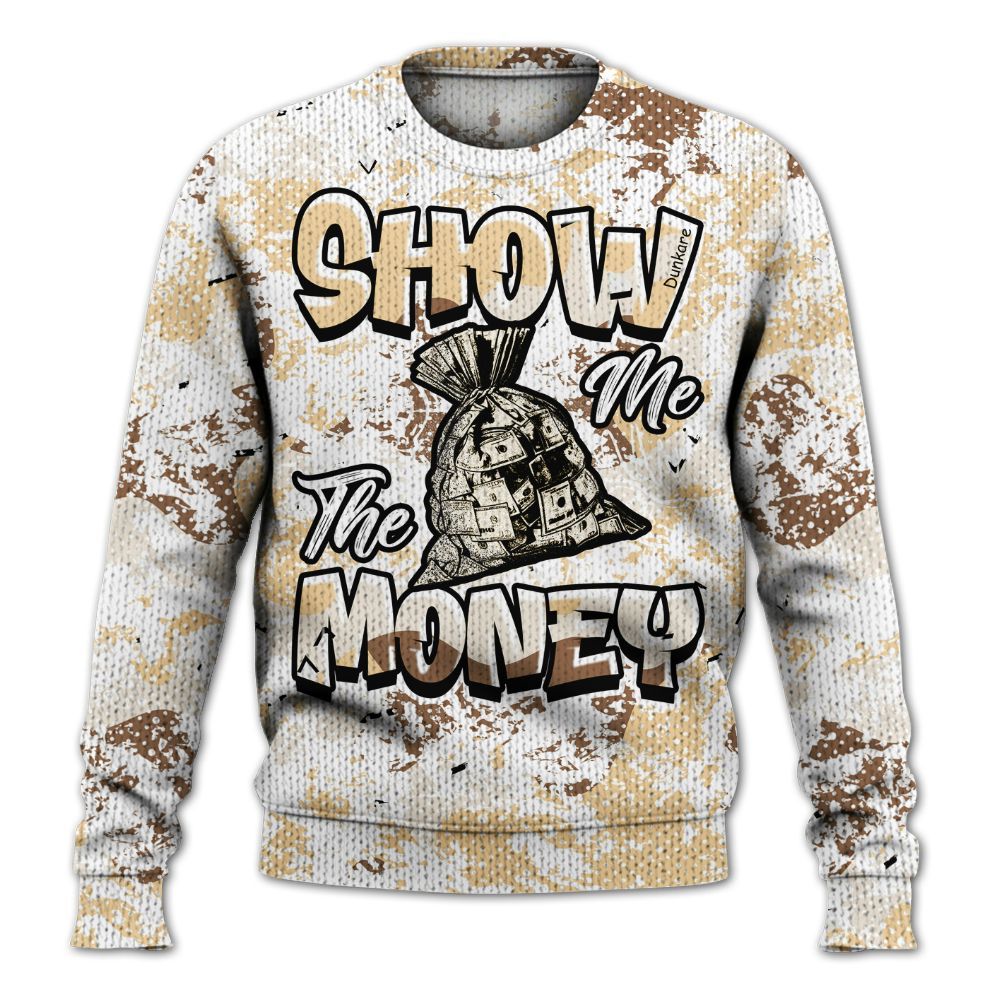 Knitted Sweater To Match Desert Camo 3s - Show Me The Money Retro