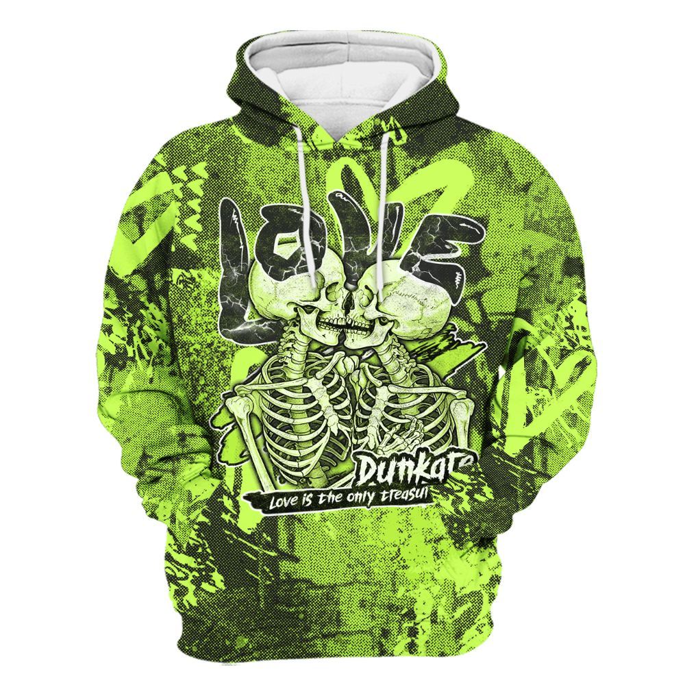 Hoodie To Match Air Force 1 Low Dance Volt - Skull Love All Over Print