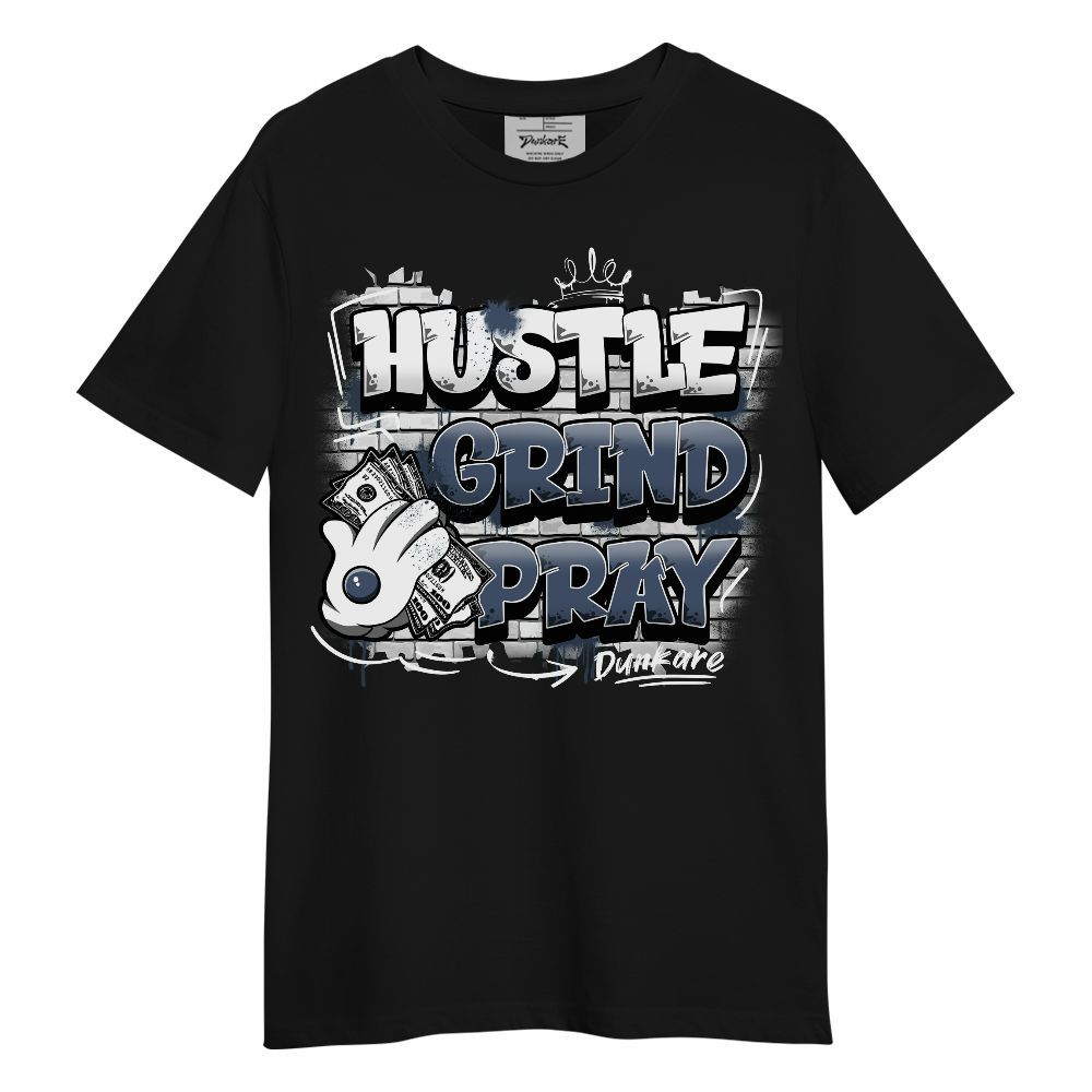 Shirt To Match Low Diffused Blue 11s - Graphic Hustle Grind Pray Unisex Shirt