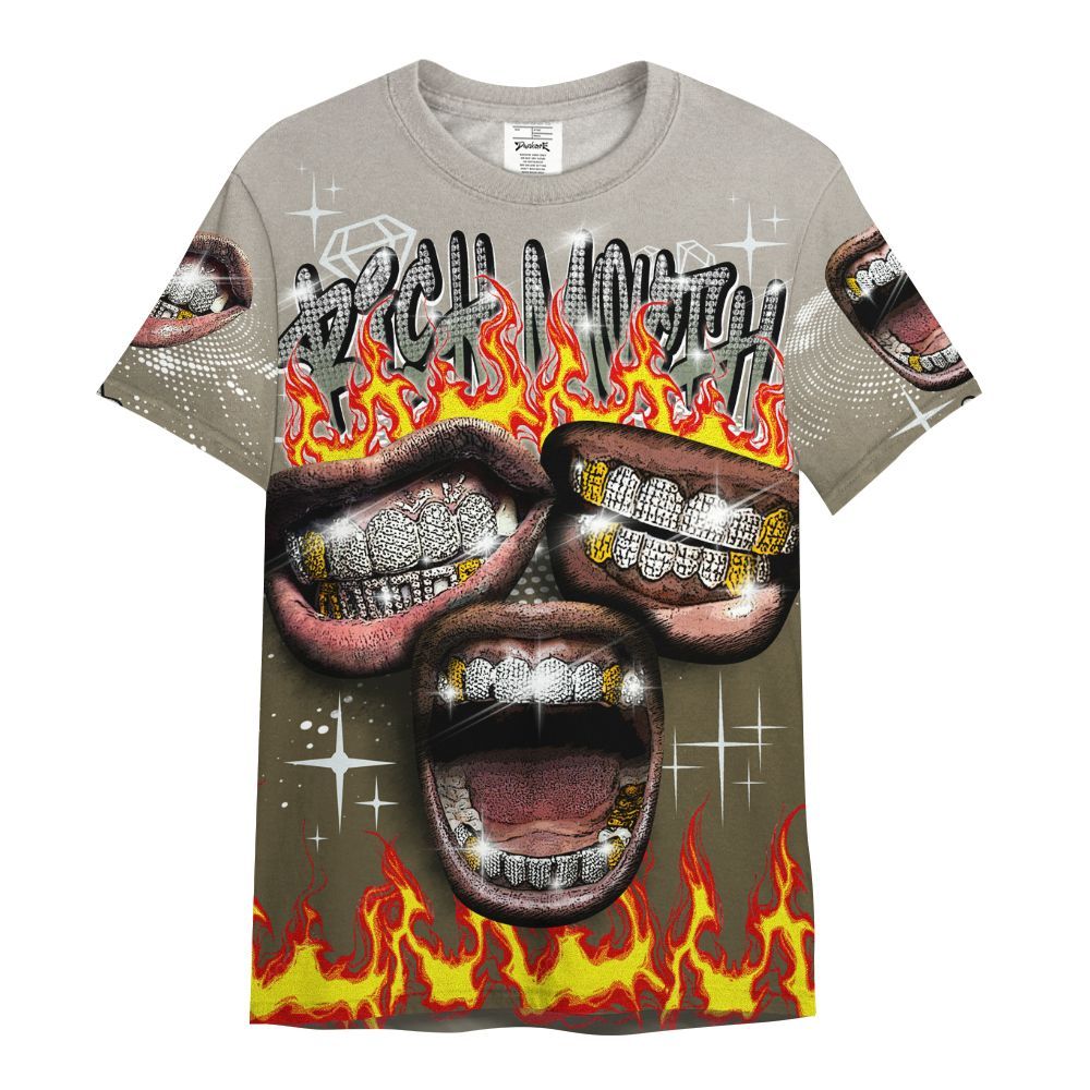 Shirt To Match Dunk Low Year Of The Snake - Rich Mouth Fire Rap Retro 90s All Over Print