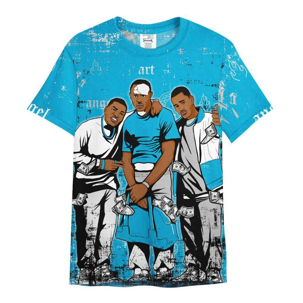 Shirt To Match Ja 3 Jurassic Park Metallic Silver - Paid In Full Money All Over Print