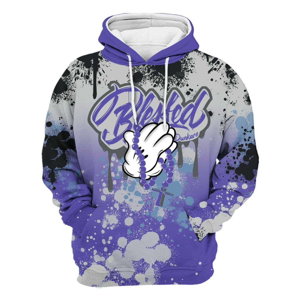 Hoodie To Match Retro Concord 5s - God Blessed Ink Drip All Over Print