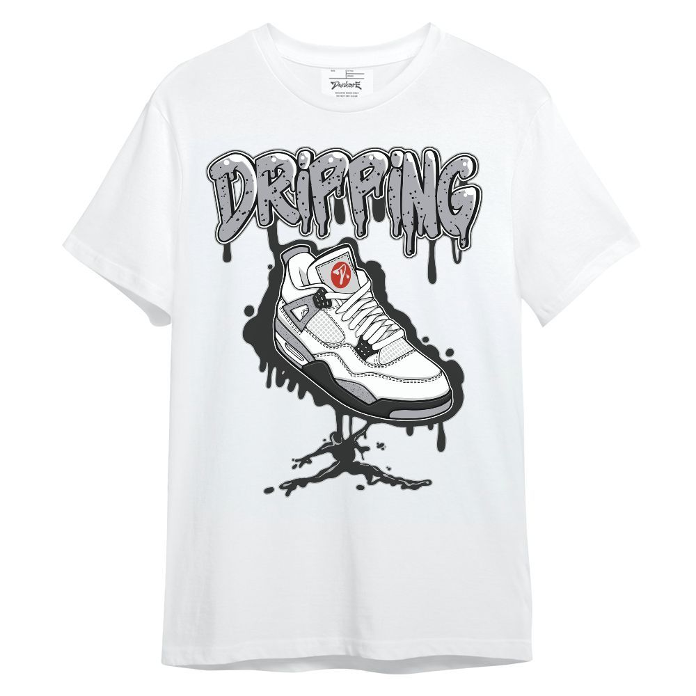 Shirt To Match White Cement 4s - Dripping Shoes Graphic