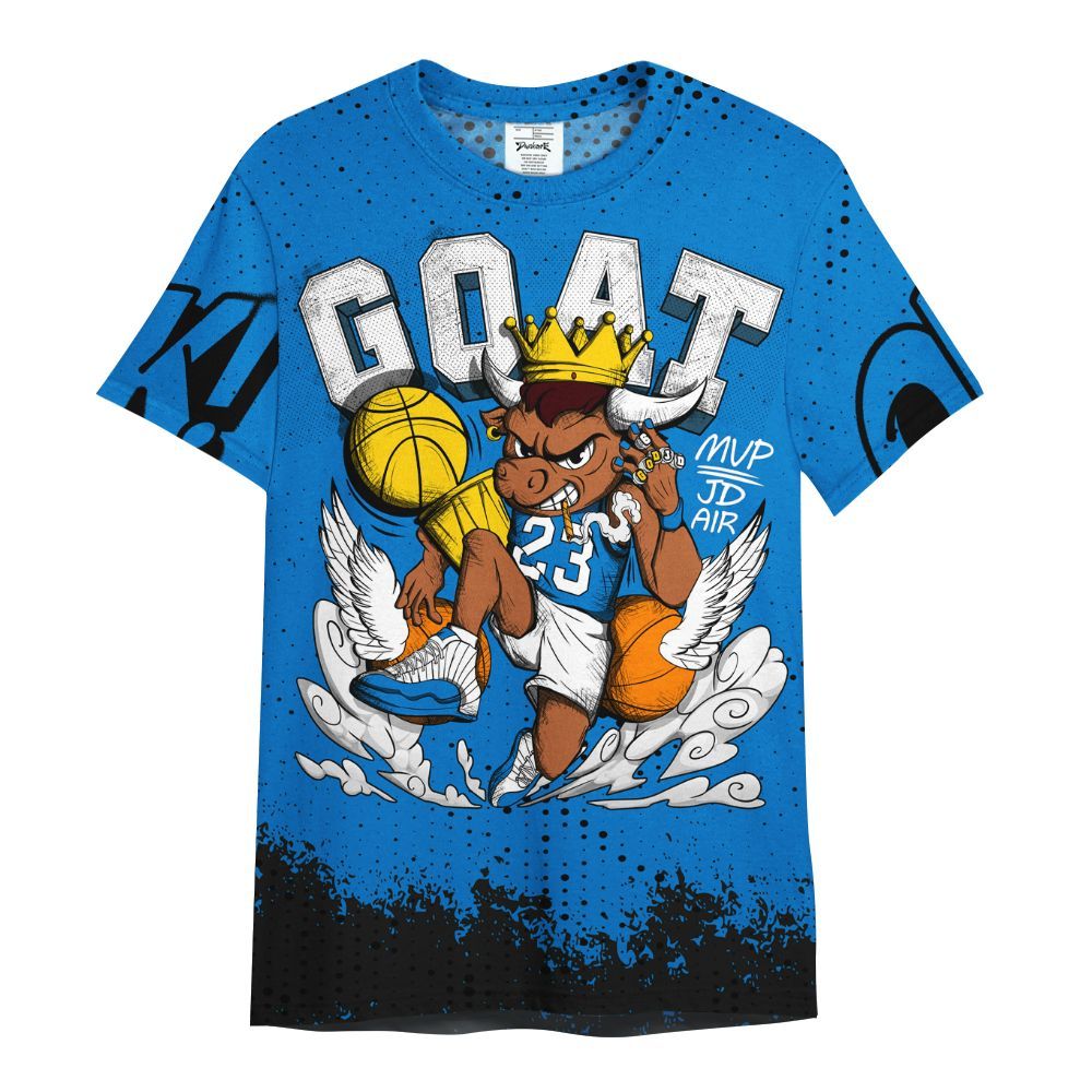 Shirt To Match Blueberry 12s - FlightMan Number 23 G.O.A.T All Over Print