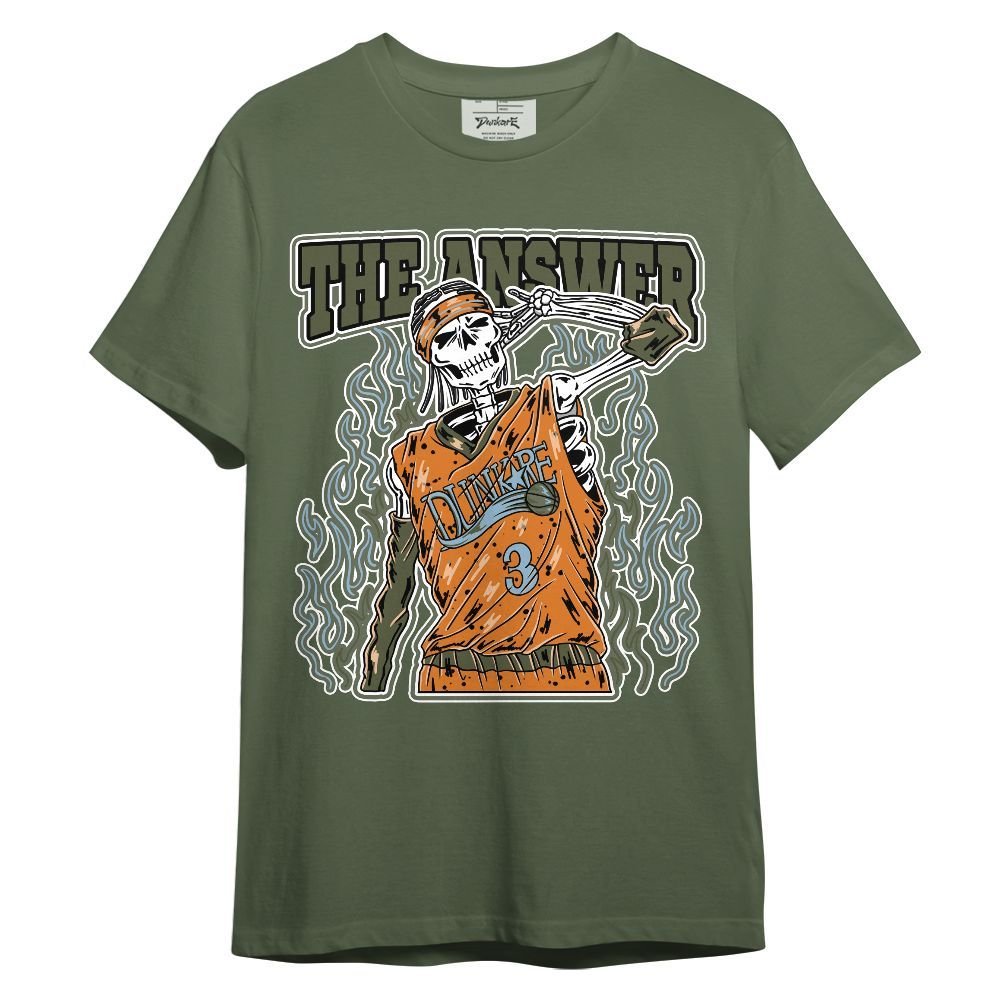 Shirt To Match Olive 5s - Allen Answer Skeleton Unisex Shirt