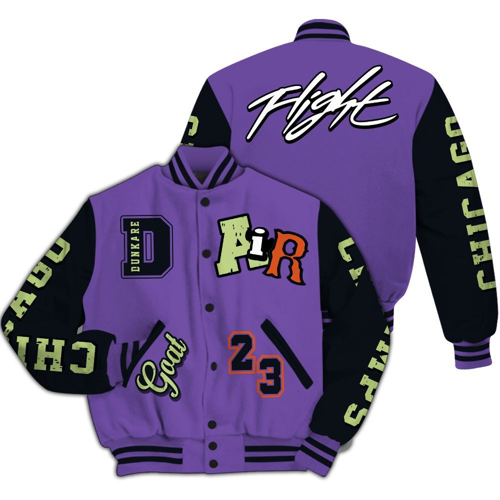 Varsity Jacket To Match Canyon Purple 4s - AIR Number 23 GOAT All Over Print