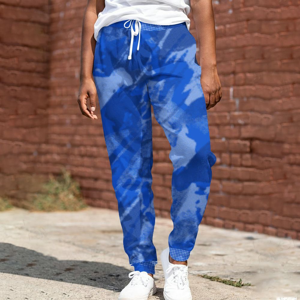 Sweatpant To Match Air Foamposite One Royal - Abstract Halftone Graphic All Over Print