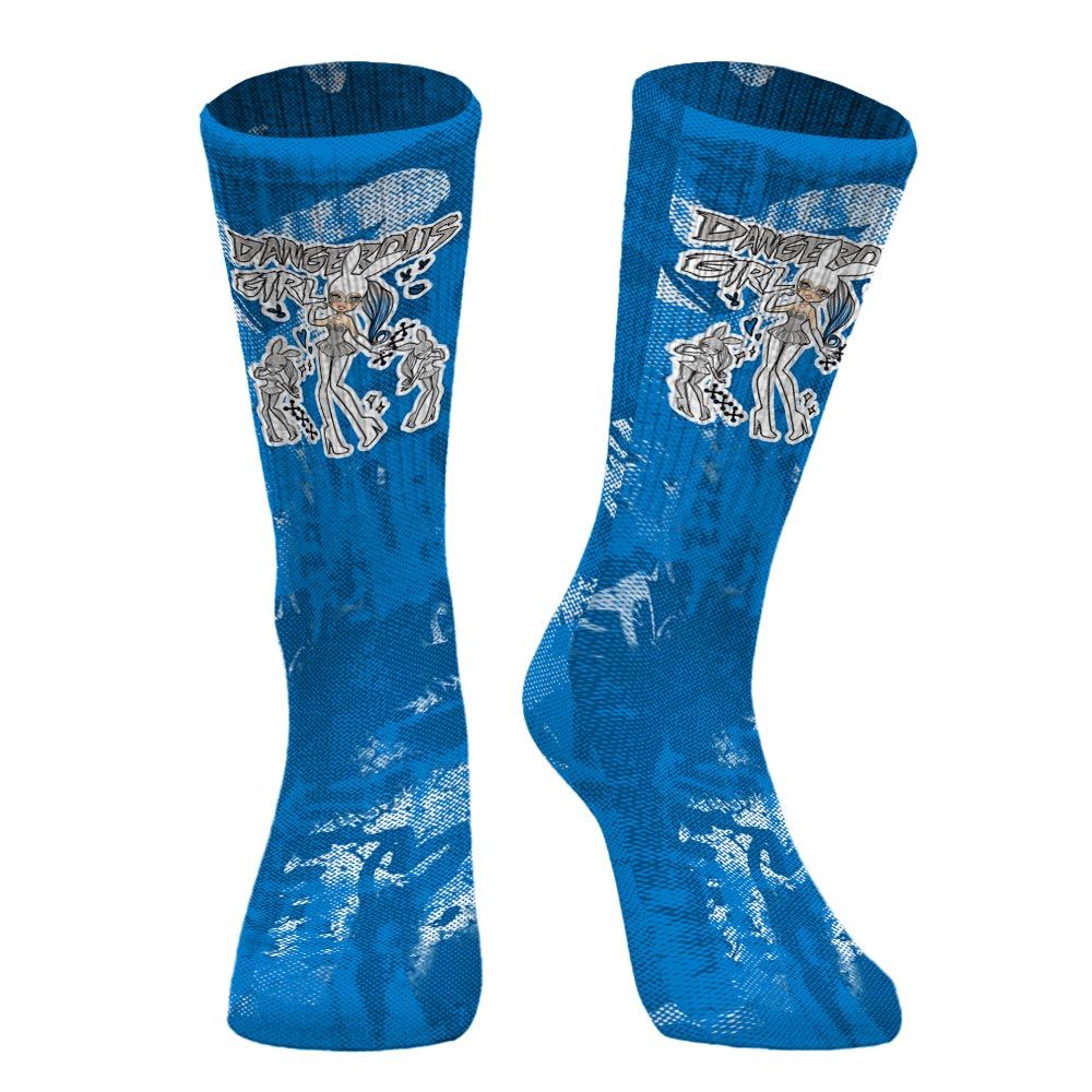 Sock To Match Military Blue 4s - Dangerous.Girl