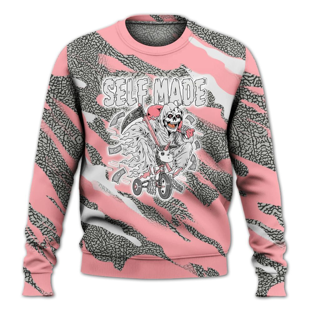 Sweatshirt To Match Retro Wings 3s - Self Make Skeleton Colored All Over Print