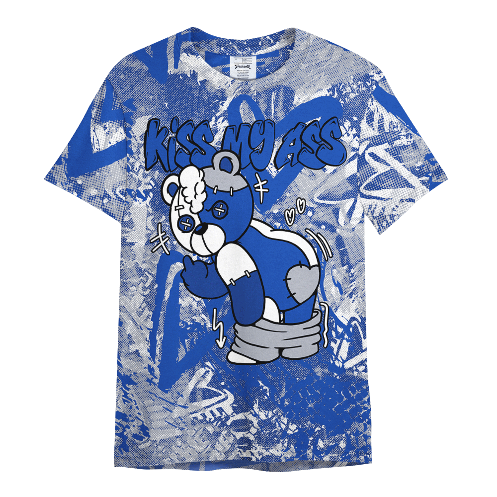 Shirt To Match Air Foamposite One Royal - Kiss My Hugz Heart Grunge Graphics Shirt Unisex
