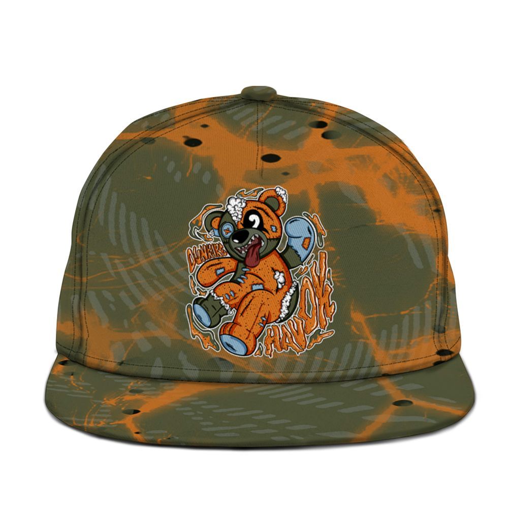 Snapback To Match Olive 5s - Havok Bear Graphic
