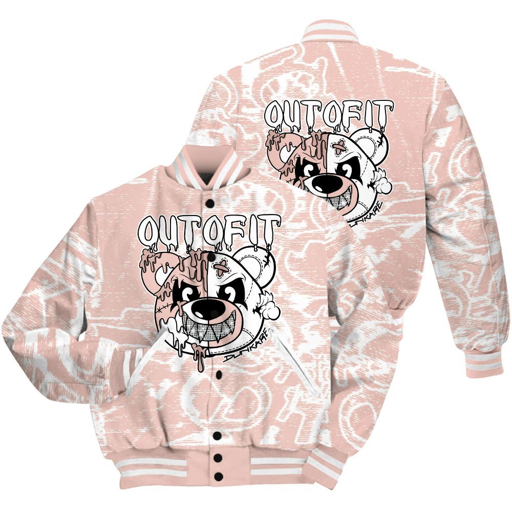 Varsity Jacket To Match Low Legend Pink 11s Shirt - Out Of It Bear Avant-Garde All Over Print