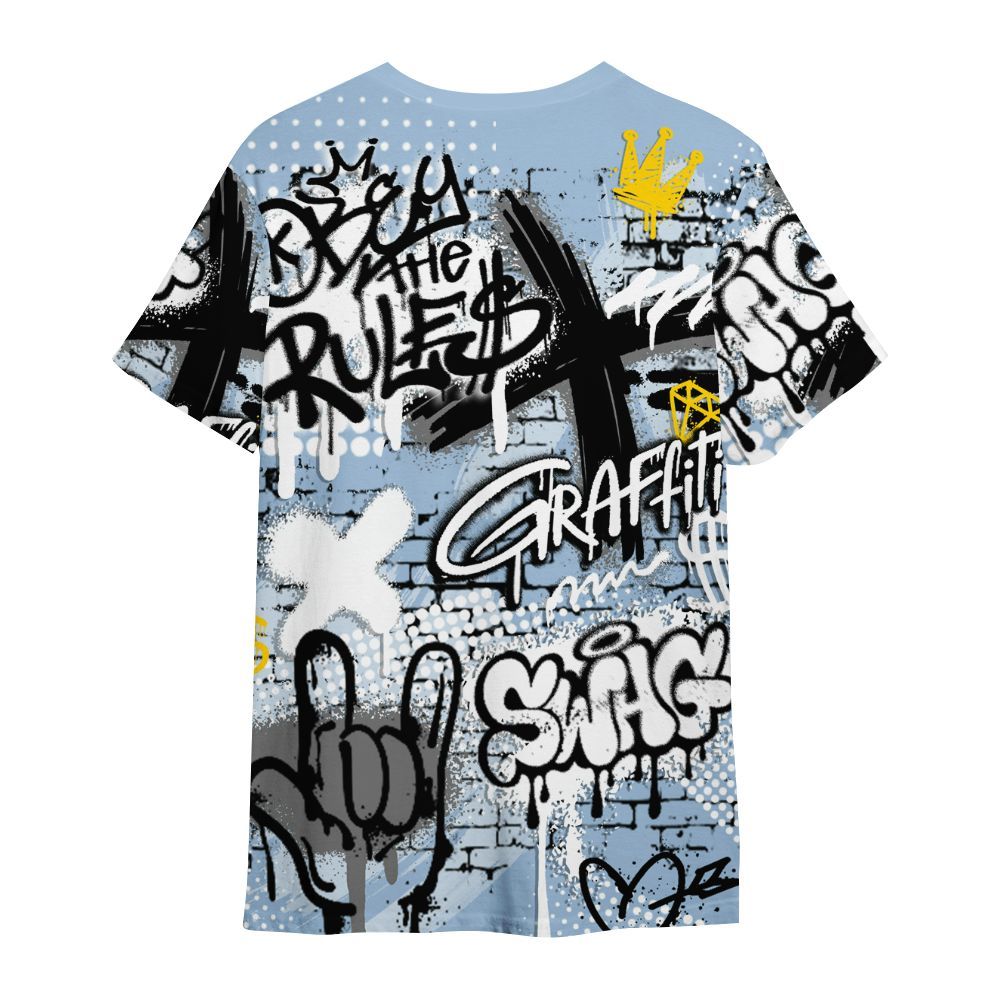 Shirt To Match High University Blue 1s - True It Real Graffiti Streetwear All Over Print