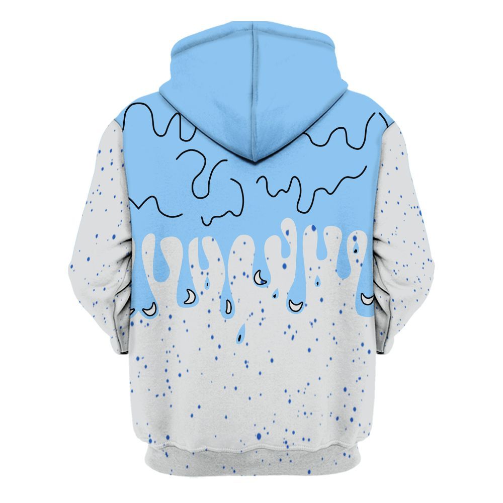 Hoodie To Match University Blue 5s - Snake Trust No One Drip All Over Print