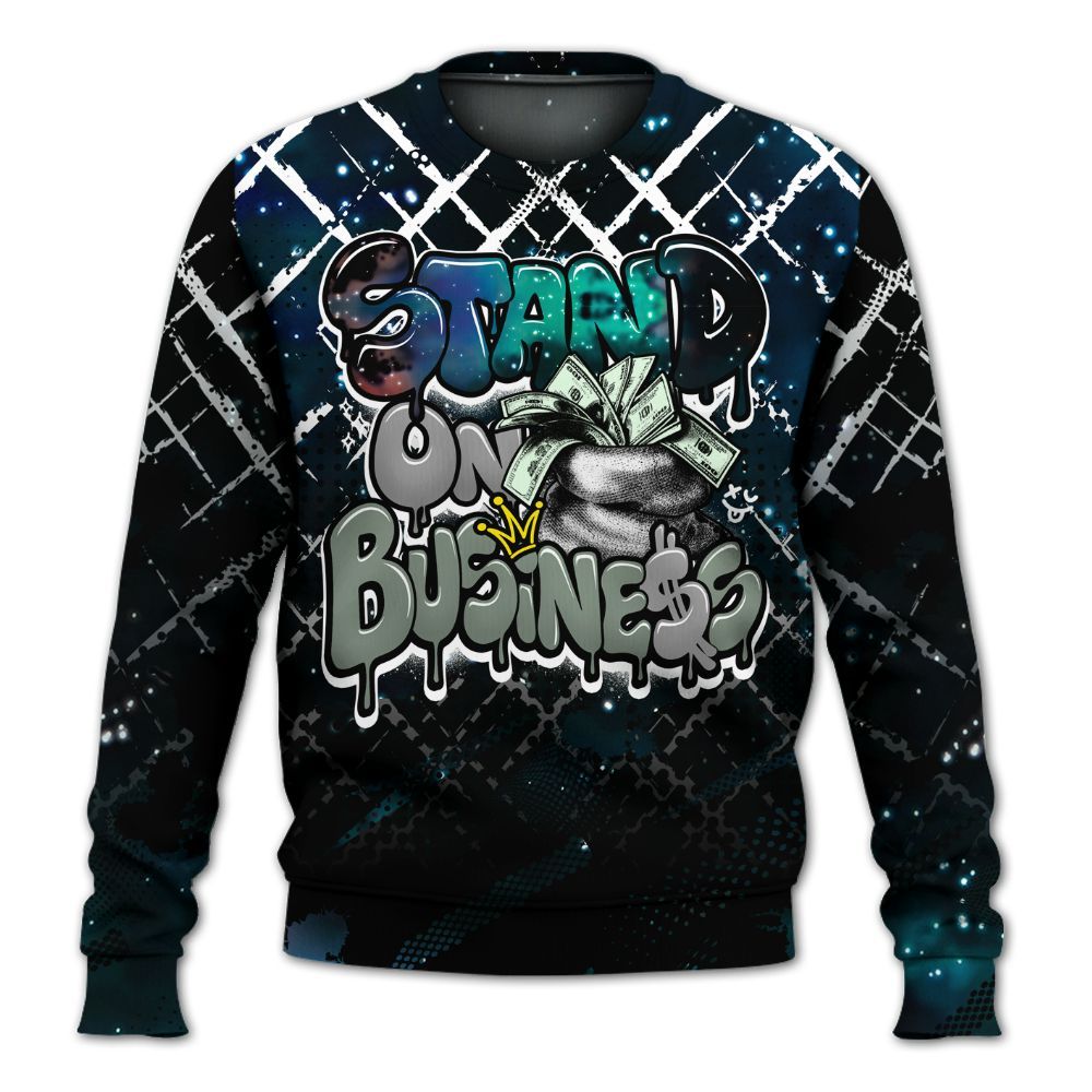 Sweatshirt To Match Air Foamposite One Galaxy - Halftone Stand Business Dripping All Over Print