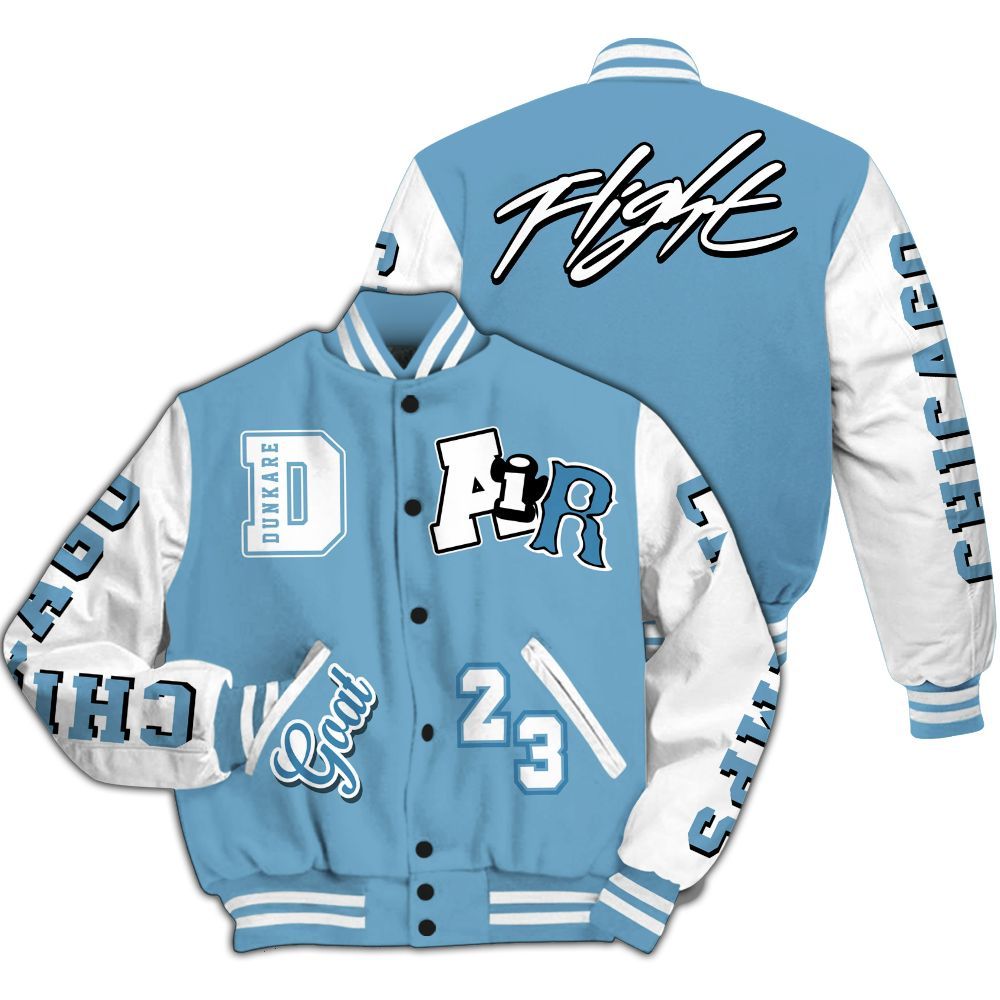 Varsity Jacket To Match High OG UNC Reimagined 1s - AIR Number 23 GOAT All Over Print