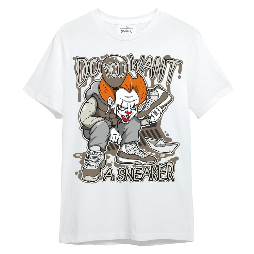 Shirt To Match Low OG Dark Mocha 1s - Clown Scary Sneakers Halloween Graphic Unisex Shirt