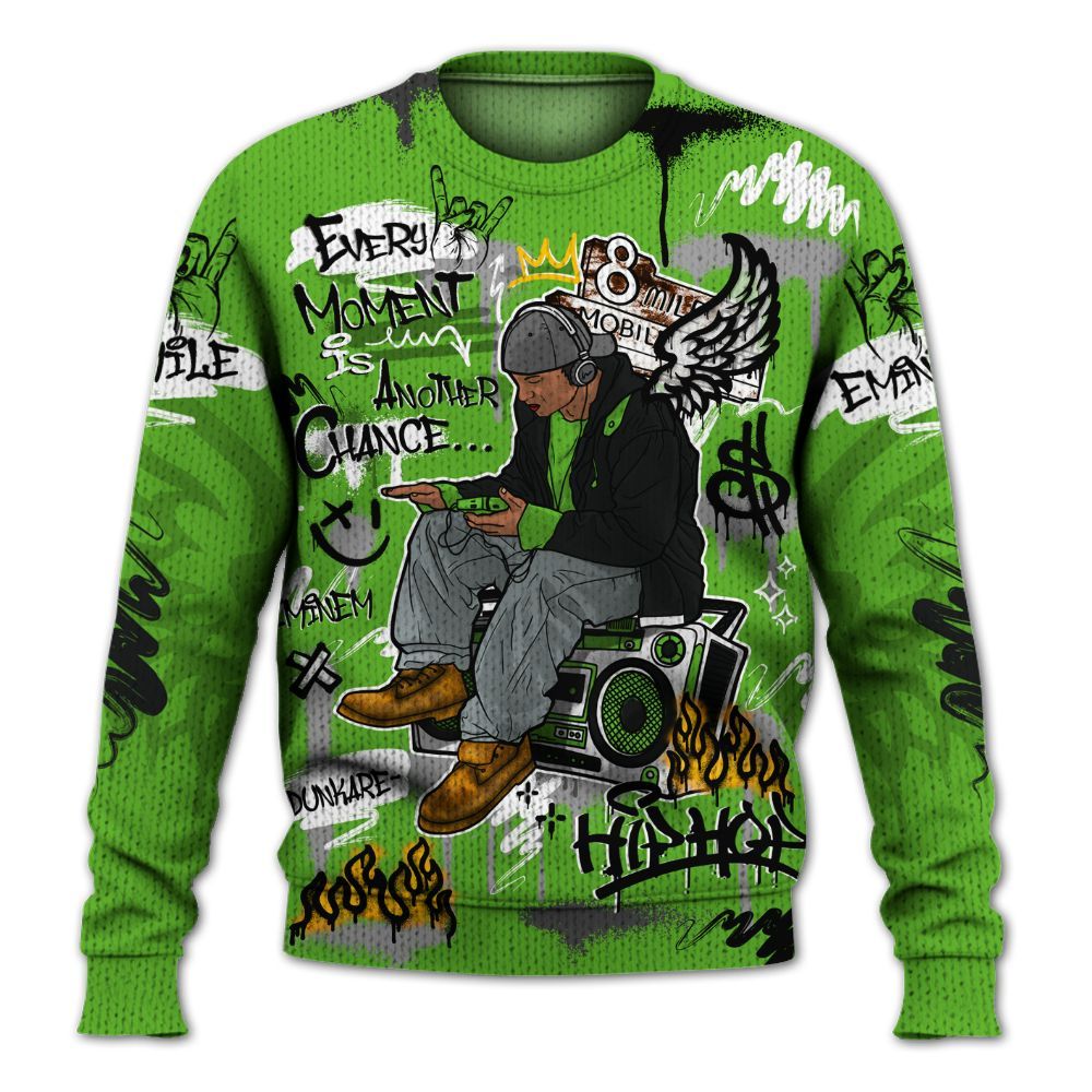 Sweater To Match Air Foamposite One Volt - 8Mile Movie Graffiti Graphic
