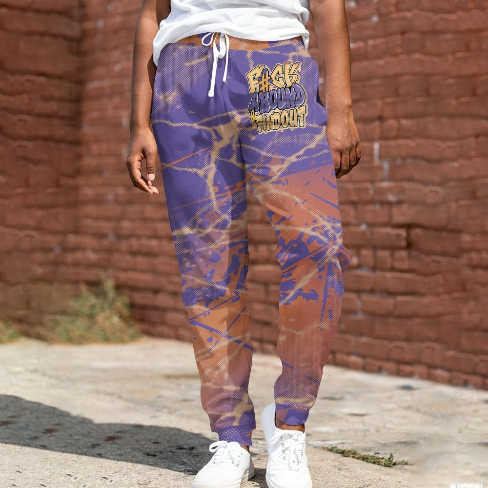 Sweatpant To Match Book Sunset 1s - F Around Find Out Graphic Profound All Over Print