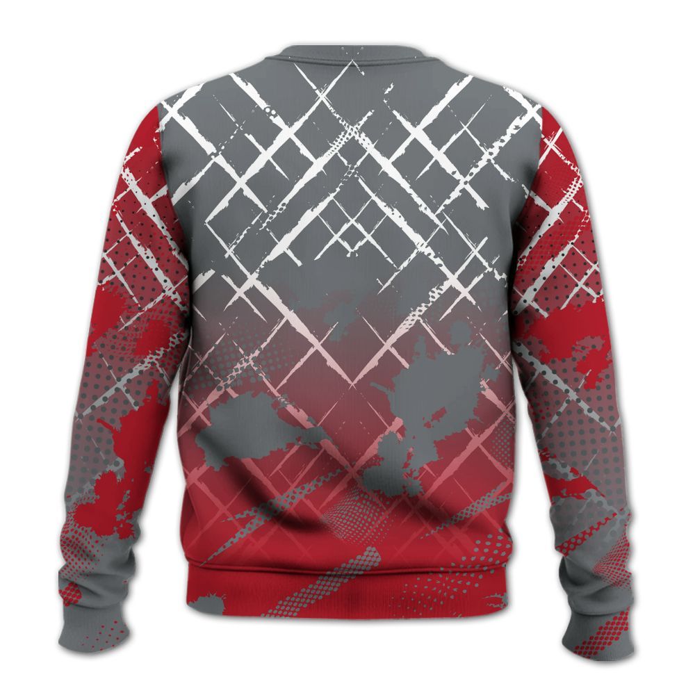 Sweatshirt To Match Retro Fire Red 9s - Halftone Stand Business Dripping All Over Print