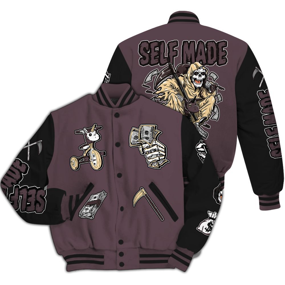 Varsity Jacket To Match AMM Black 3s - Self Make Skeleton All Over Print
